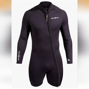 NeoSport Womens 3mm Dive Step-In Jacket Wetsuit Shorts Black Size 12